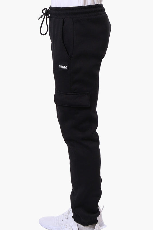 Essentials By Drill Tie Waist Cargo Joggers - Black