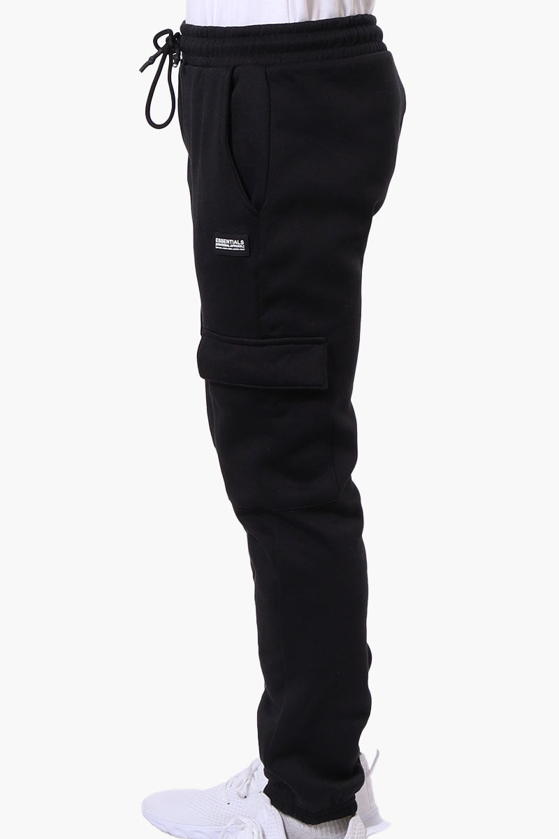Essentials By Drill Tie Waist Cargo Joggers - Black