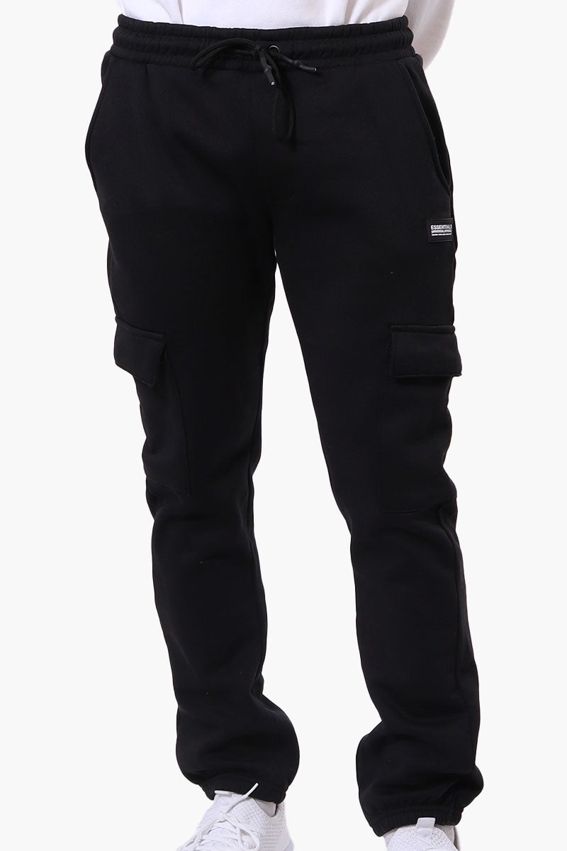 Essentials By Drill Tie Waist Cargo Joggers - Black